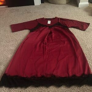 English Factory slip/T-shirt two-fer dress